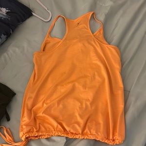 Orange workout tank top